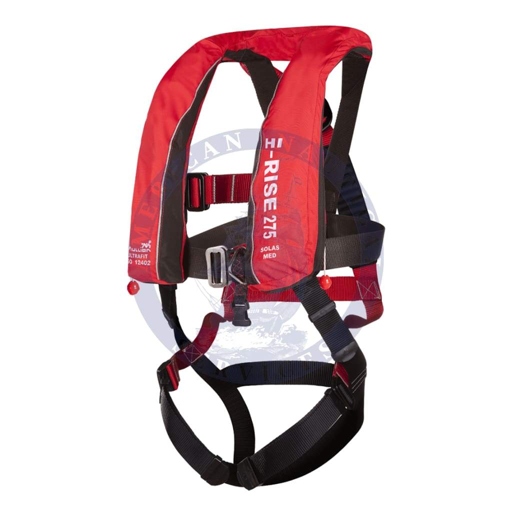 Lifejacket: MULLION 275 Hi-Rise, Red 275N SOLAS/MED with Fall Arrest Harness
