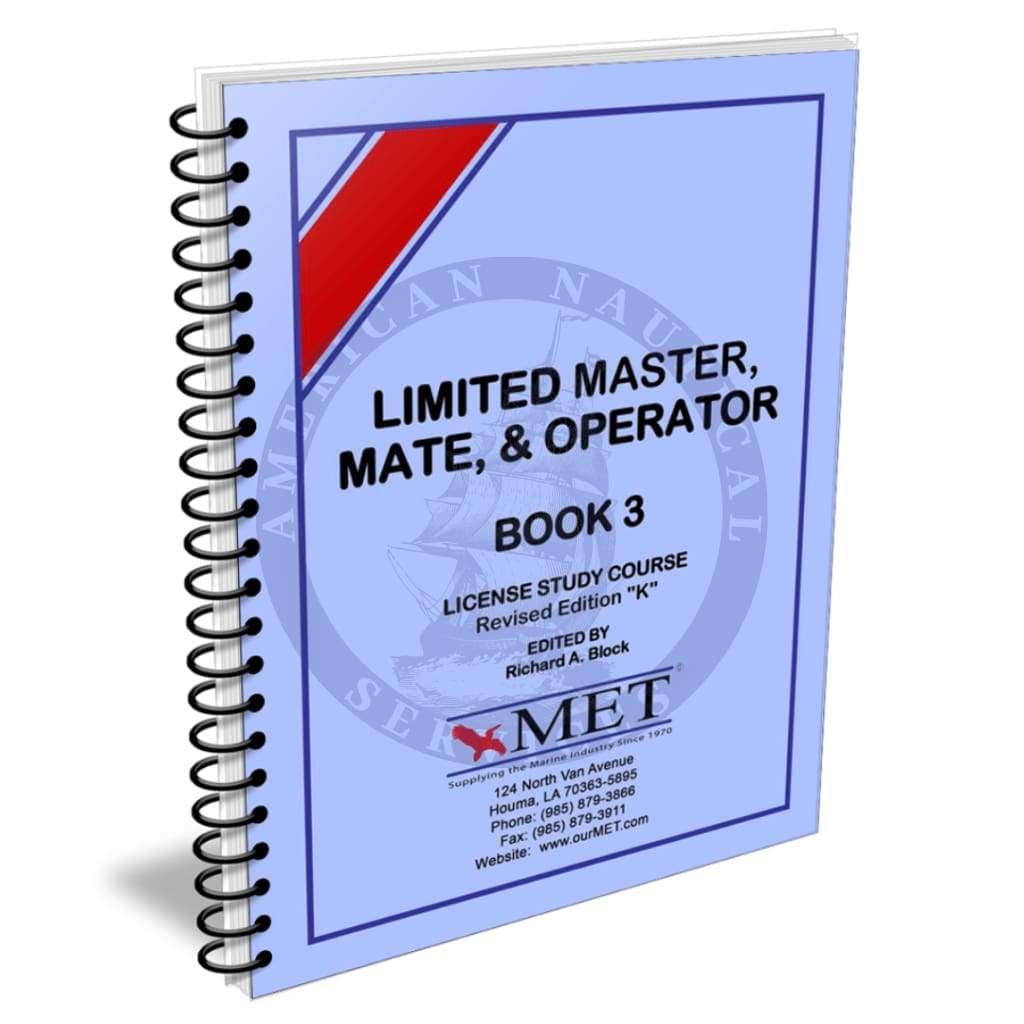 Limited Master, Mate & Operator: Book 3, Revised K (BK-M003)