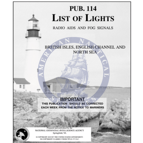 List of Lights Pub. 114 - British Isles, English Channel and North Sea, 2021 Edition