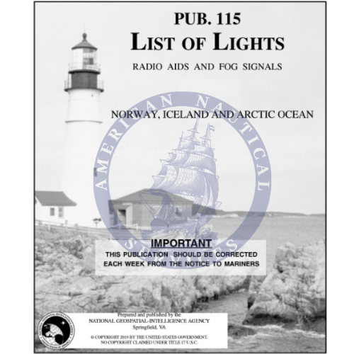 List of Lights Pub. 115 - Norway, Iceland, and Arctic Ocean, 2020 Edition
