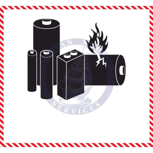 Lithium Battery Marking (Roll of 500) - Amnautical