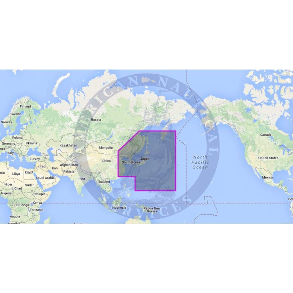 MapMedia C-MAP Mega Wide Vector Chart: MWVJANM001MAP - East China Sea to Kamchatka