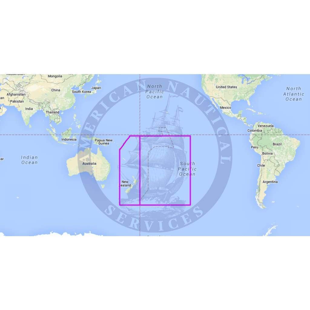 MapMedia C-MAP Mega Wide Vector Chart: MWVJAUM001MAP - New Zealand and Pacific Islands