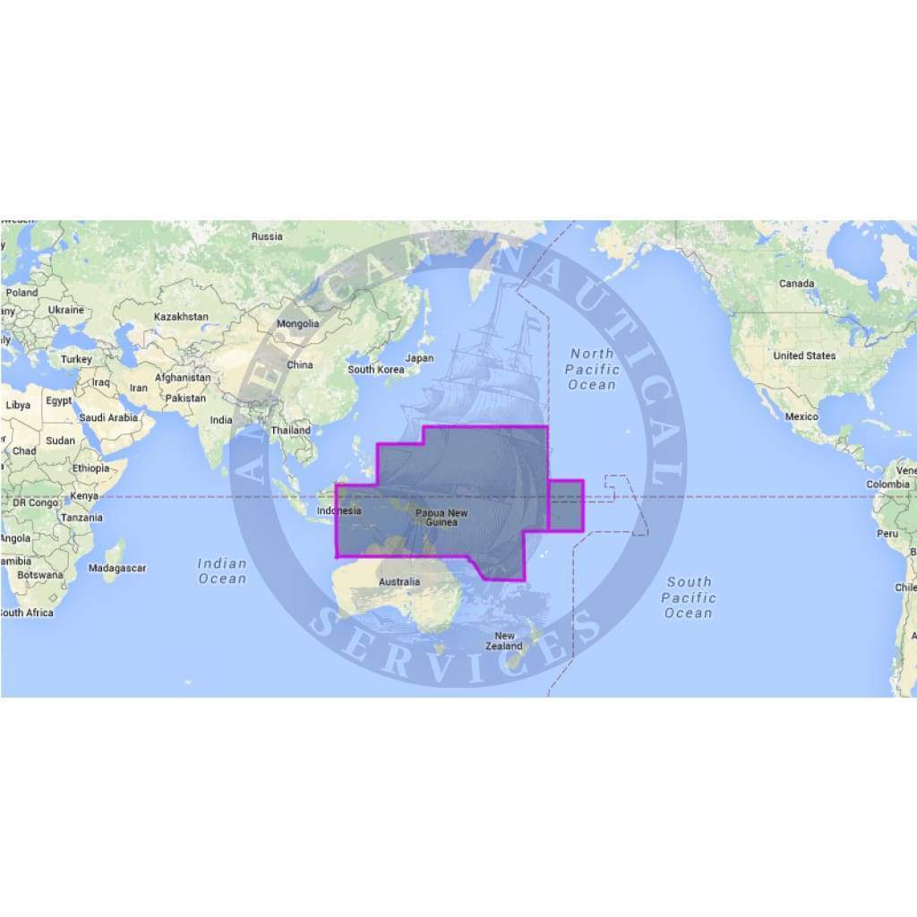 MapMedia C-MAP Mega Wide Vector Chart: MWVJAUM002MAP - Micronesia, Papua New Guinea & Solomon's