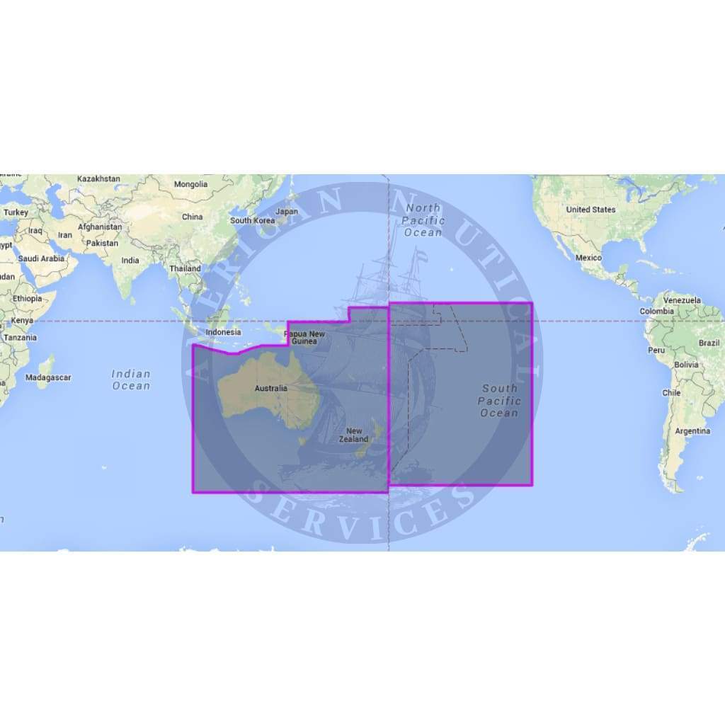 MapMedia C-MAP Mega Wide Vector Chart: MWVJAUM007MAP - Austraila, New Zealand & Oceania