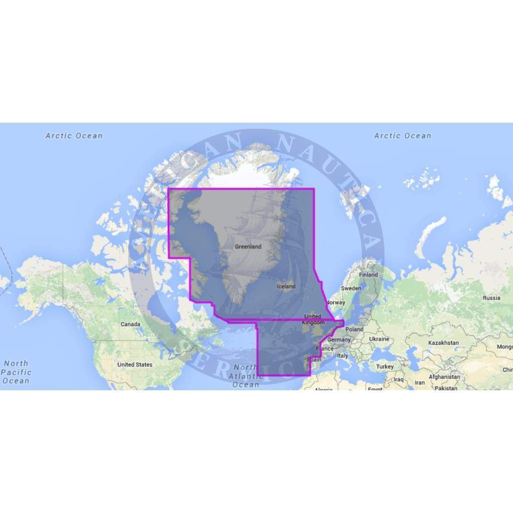 MapMedia C-MAP Mega Wide Vector Chart: MWVJEWM009MAP - Atlantic European Coasts