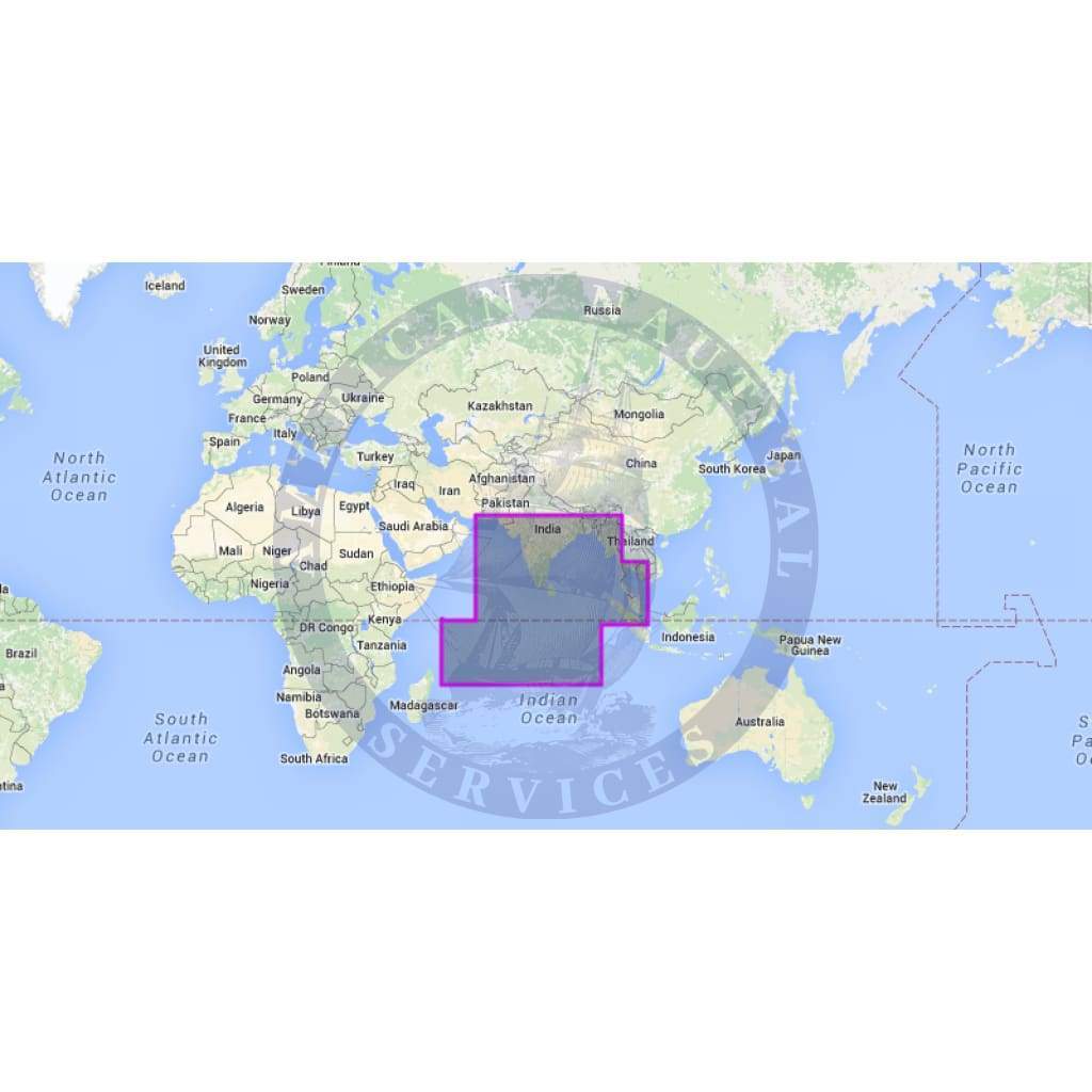 MapMedia C-MAP Mega Wide Vector Chart: MWVJINM002MAP - Indian Ocean