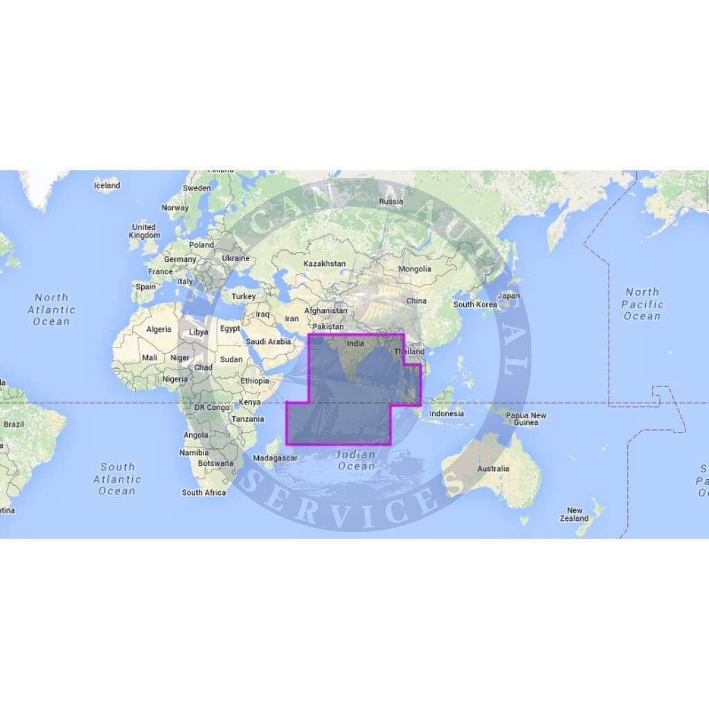 MapMedia C-MAP Mega Wide Vector Chart: MWVJINM002MAP - Indian Ocean (Update)