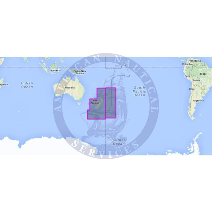 MapMedia C-Map Wide Vector Chart: WVJAUM222MAP - New Zealand, Chatham and Kermadec Is.
