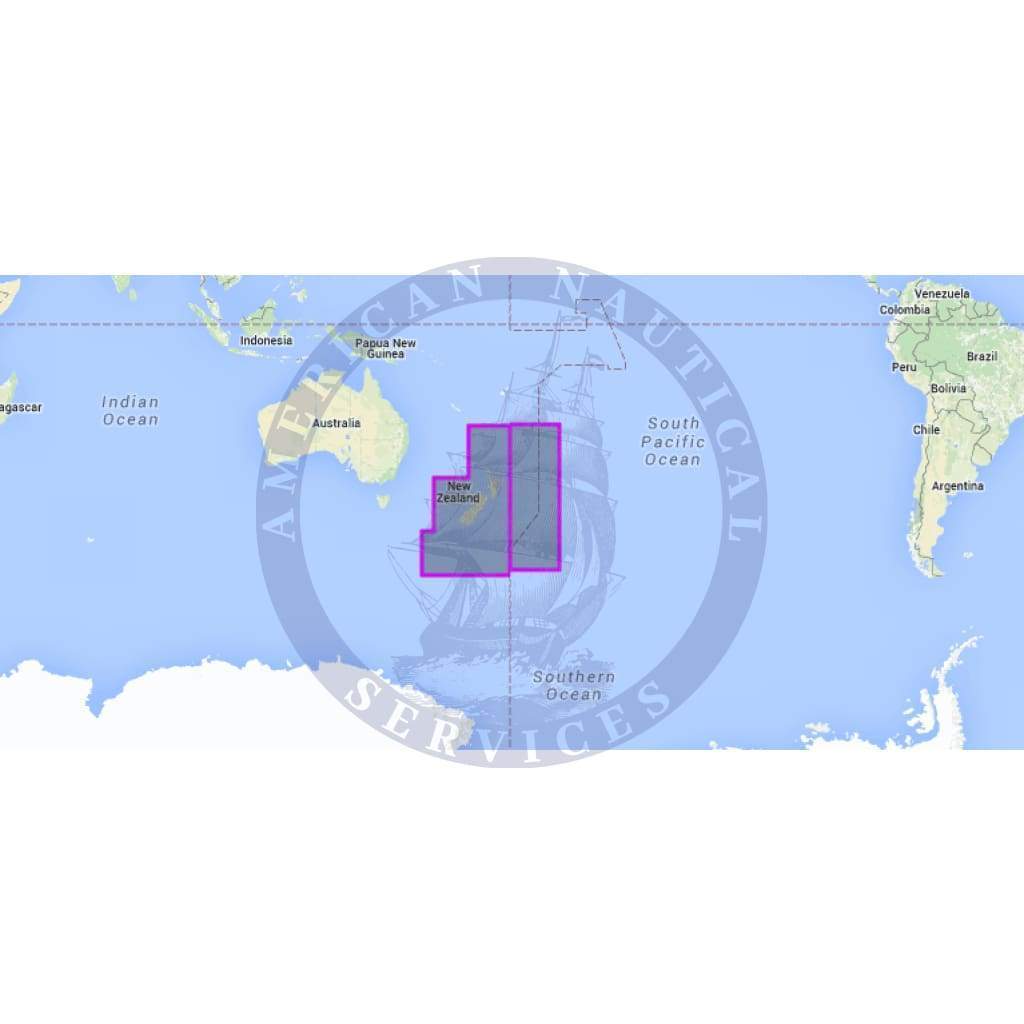 MapMedia C-Map Wide Vector Chart: WVJAUM222MAP - New Zealand, Chatham and Kermadec Is. (Update)