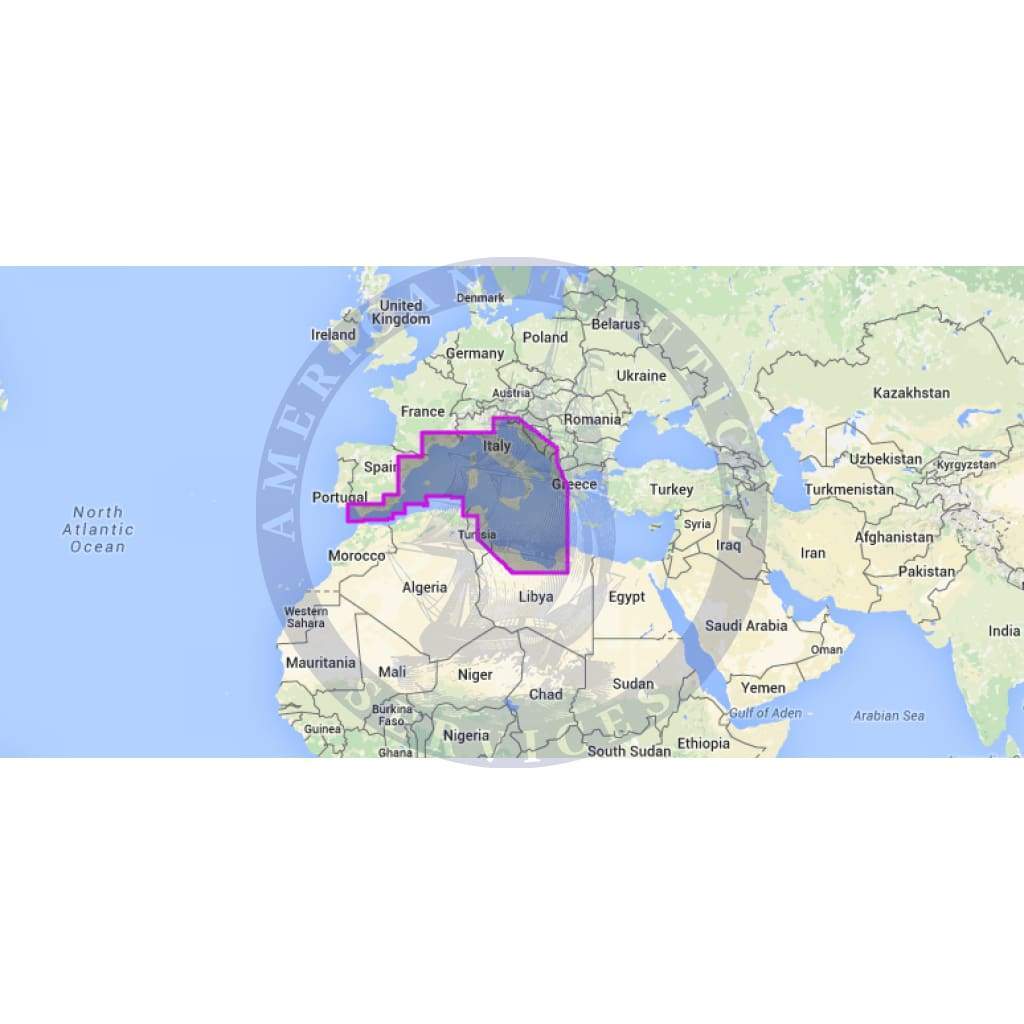 MapMedia C-Map Wide Vector Chart: WVJEMM076MAP - South-West European Coasts