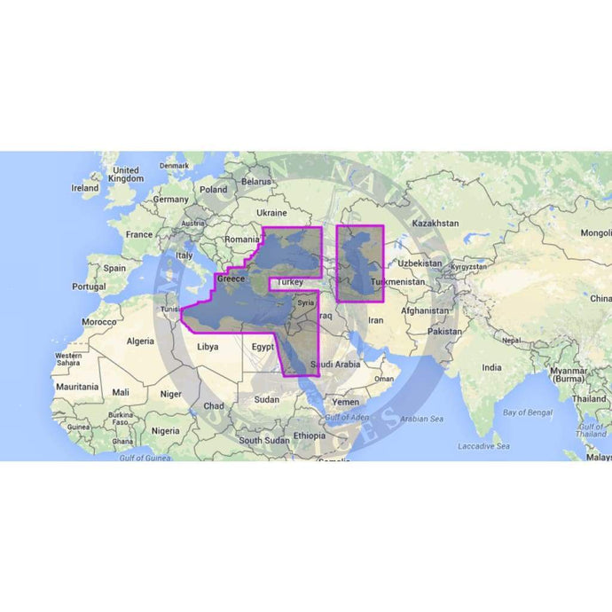 MapMedia C-Map Wide Vector Chart: WVJEMM111MAP - East Mediterranean, Black Sea