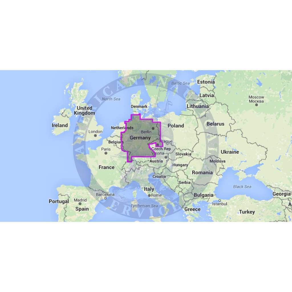 MapMedia C-Map Wide Vector Chart: WVJENM080MAP - Germany Inland