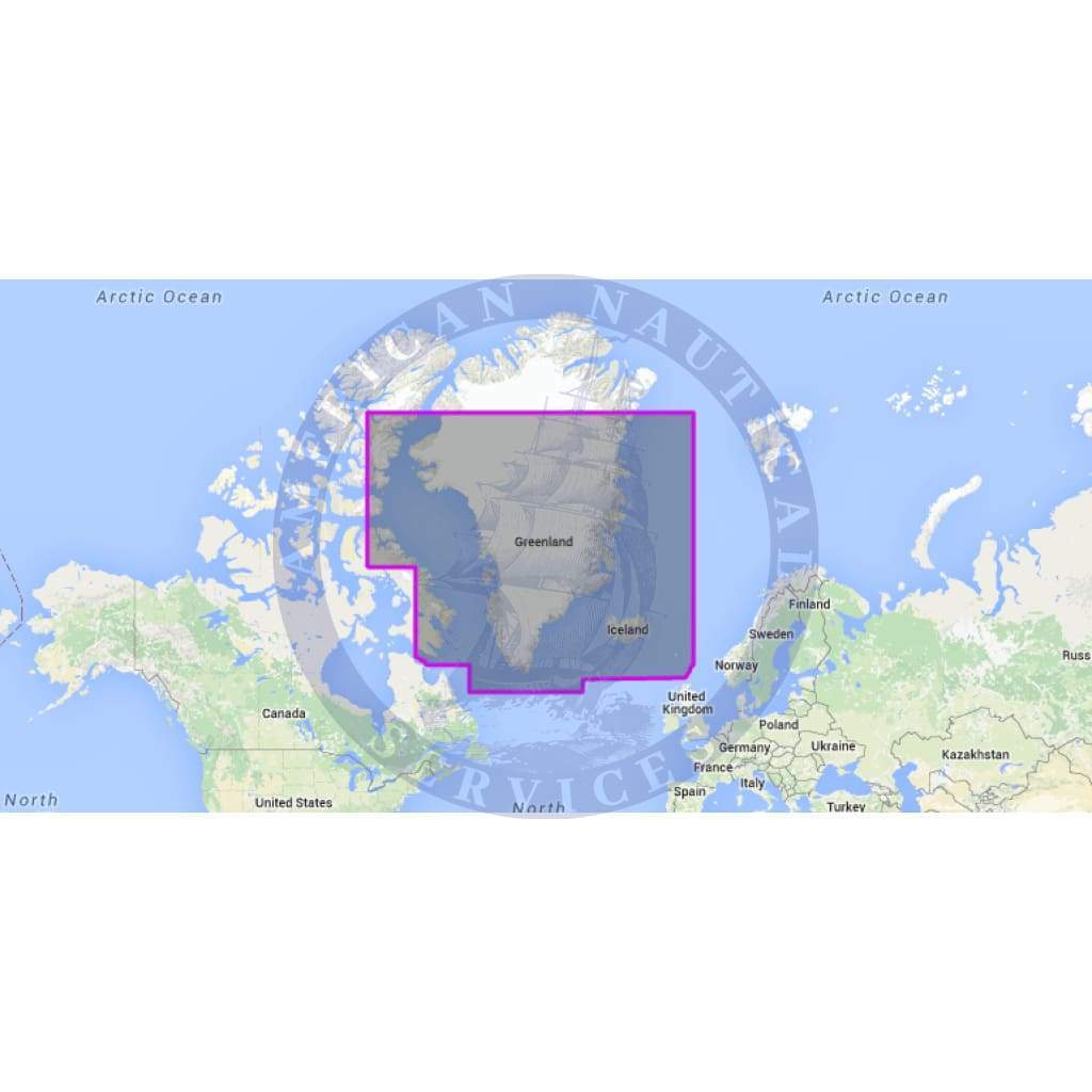 MapMedia C-Map Wide Vector Chart: WVJENM405MAP - Greenland and Iceland