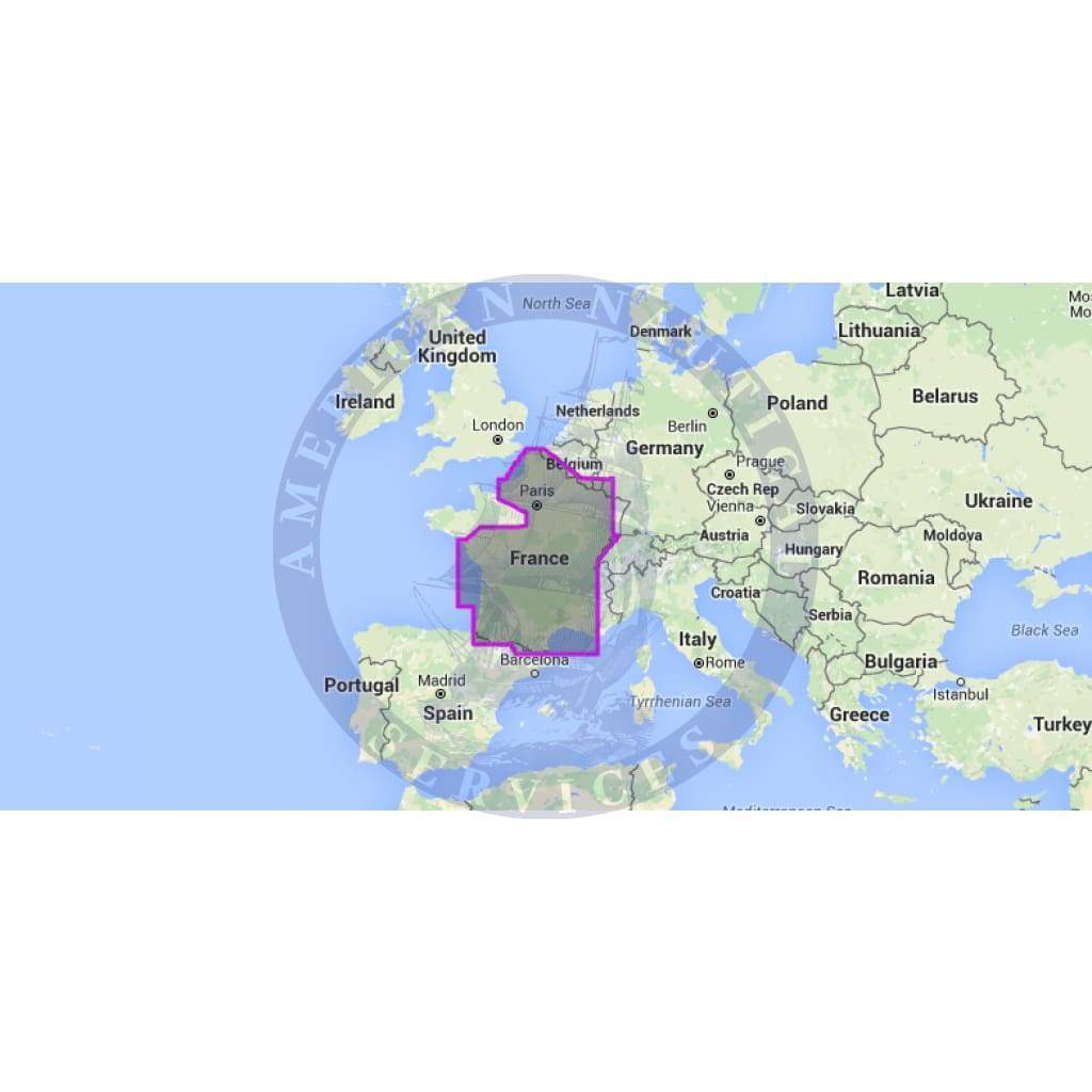 MapMedia C-Map Wide Vector Chart: WVJEWM225MAP - France Inland