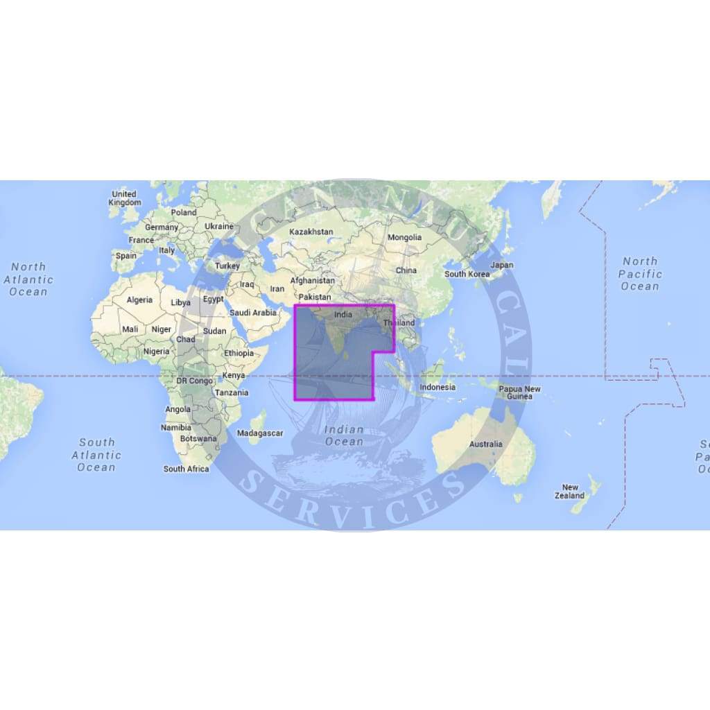 MapMedia C-Map Wide Vector Chart: WVJINM201MAP - India, Sri Lanka, Maldives