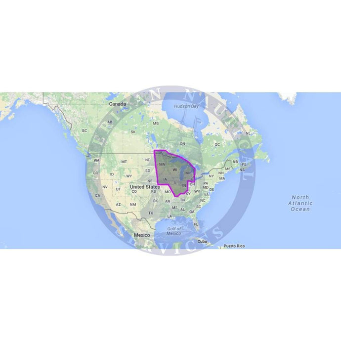 MapMedia C-Map Wide Vector Chart: WVJNAM043MAP - US Lakes - North Central (Update)