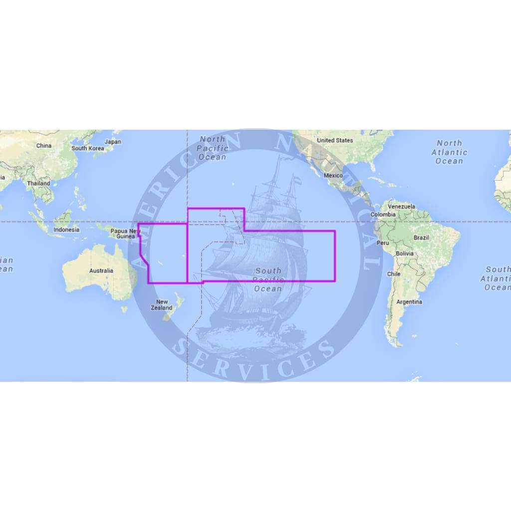MapMedia C-Map Wide Vector Chart: WVJPCM204MAP - South Pacific Islands (Update)