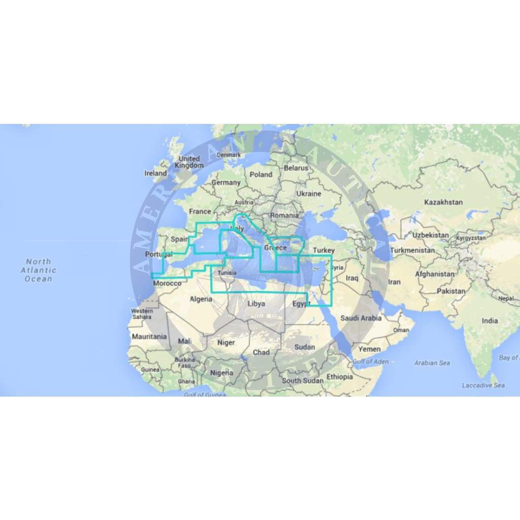 MapMedia Mega Wide Raster Chart: MWRMEM23MAP - Mediterranean Sea (Update)