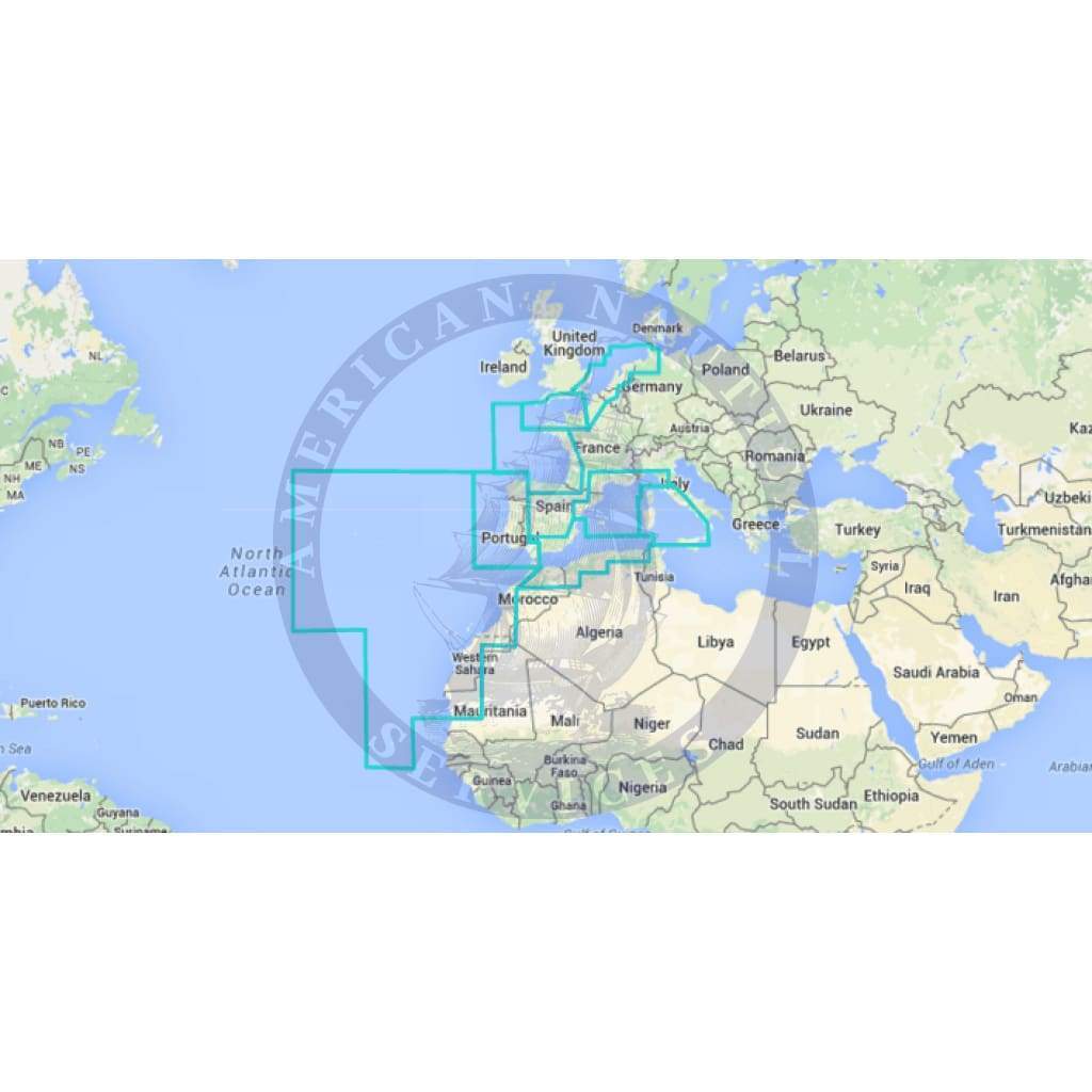 MapMedia Mega Wide Raster Chart: MWRMEW46MAP - West Europe