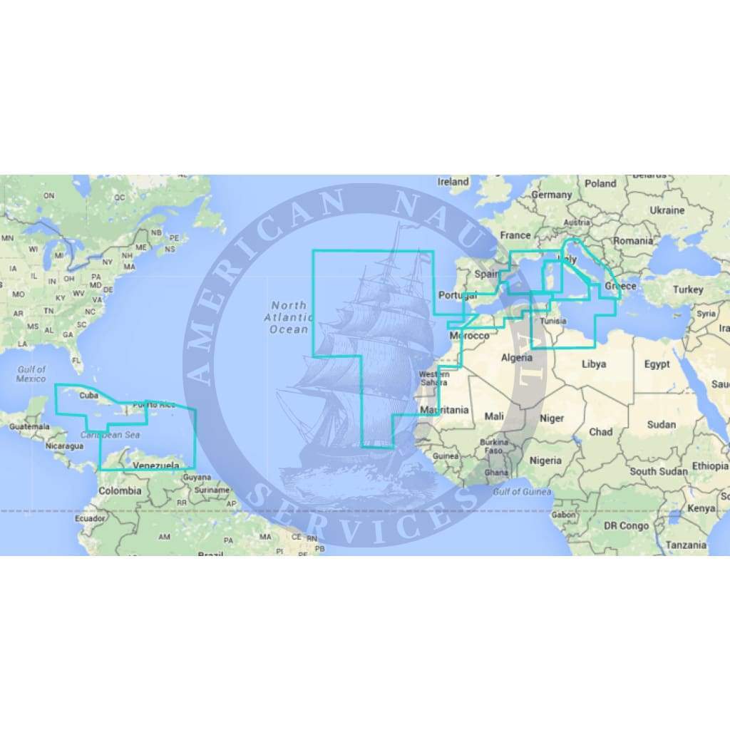 MapMedia Mega Wide Raster Chart: MWRMTR49MAP - Transat Mediterranean (Update)
