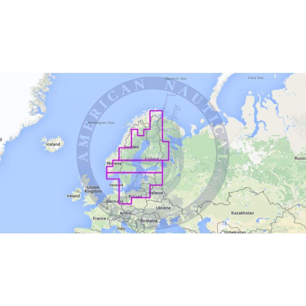 MapMedia Navionics Mega Wide Vector Chart: MWVNEN44XGMAP - Scandinavia East