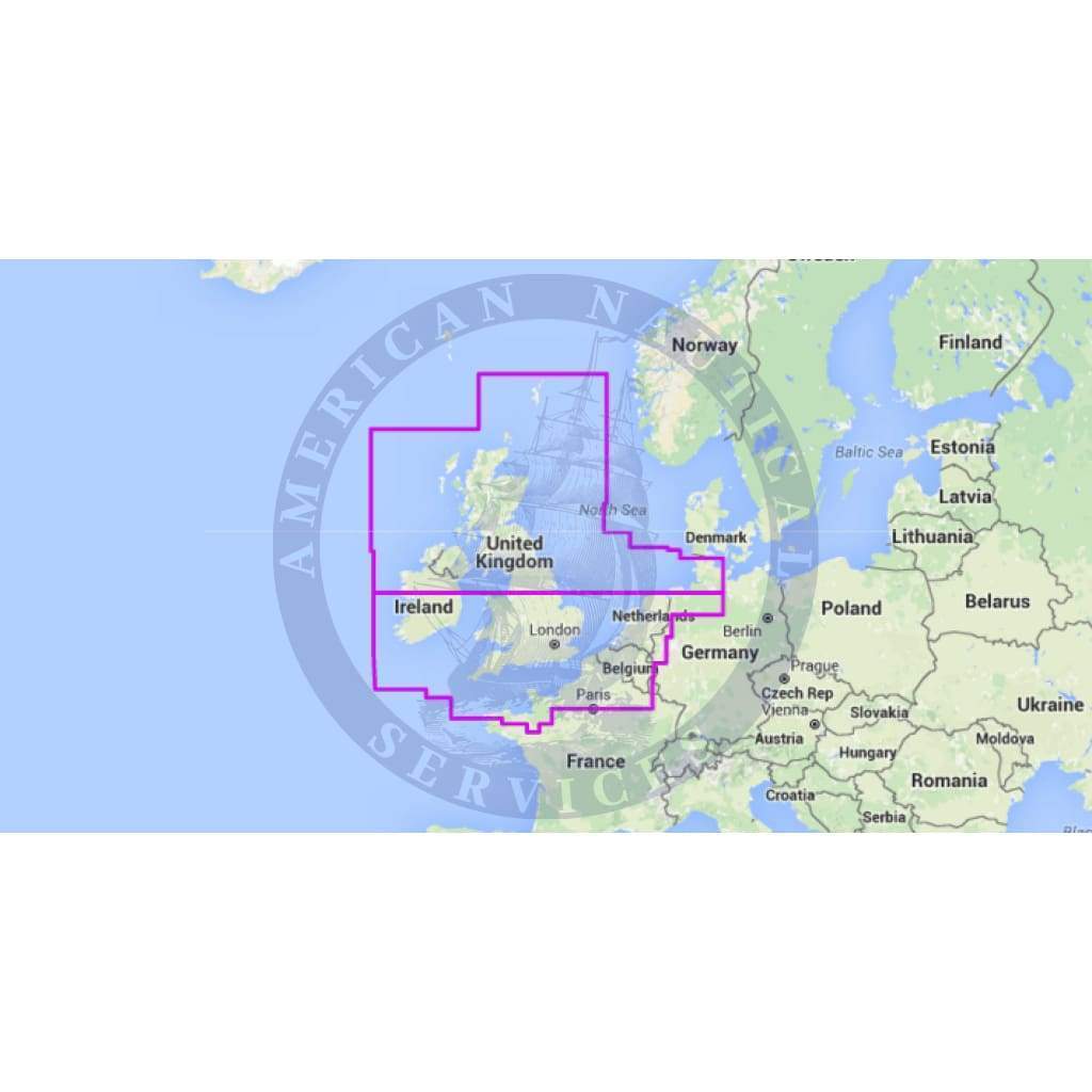 MapMedia Navionics Mega Wide Vector Chart: MWVNEW28XGMAP - UK, Ireland & Holland