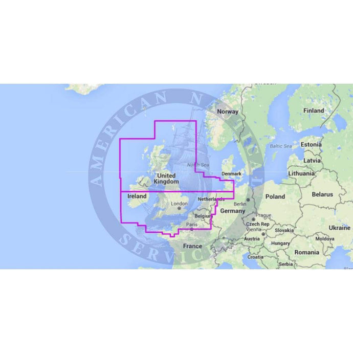 MapMedia Navionics Mega Wide Vector Chart: MWVNEW28XGMAP - UK, Ireland & Holland (Update)