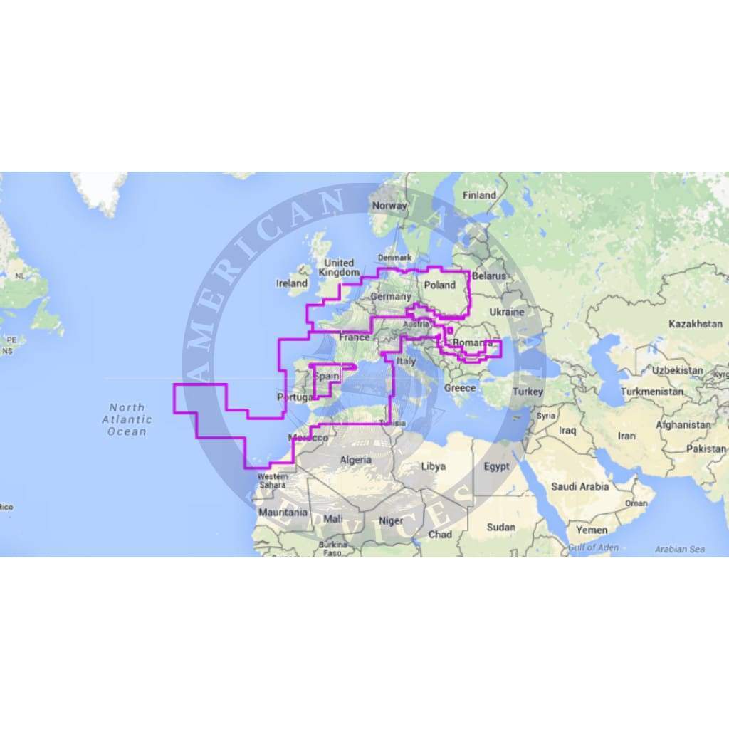 MapMedia Navionics Mega Wide Vector Chart: MWVNEW46XGMAP - Central & West Europe