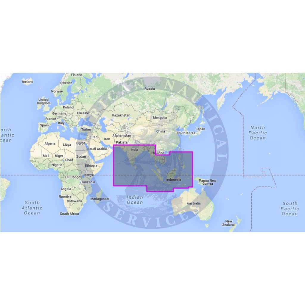 MapMedia Navionics Mega Wide Vector Chart: MWVNIN31XGMAP - Indian Ocean & South China Sea