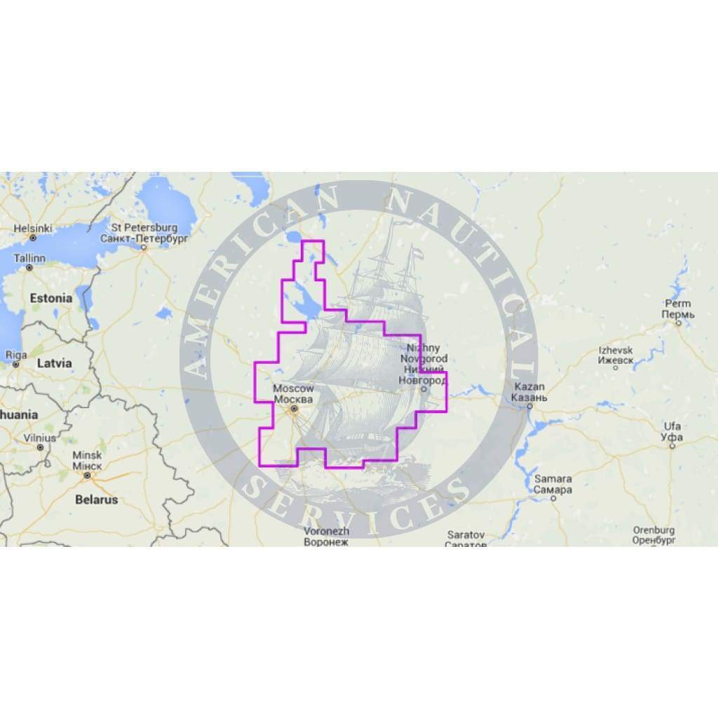 MapMedia Navionics Mega Wide Vector Chart: MWVNRS38XGMAP - Moscow Area (Update)
