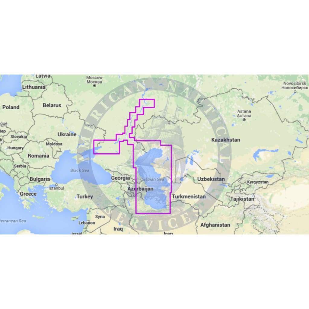 MapMedia Navionics Mega Wide Vector Chart: MWVNRS39XGMAP - Lower Volga River & Caspian Sea (Update)