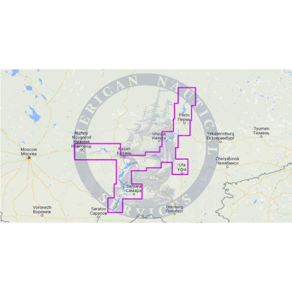 MapMedia Navionics Mega Wide Vector Chart: MWVNRS40XGMAP - Central Volga River