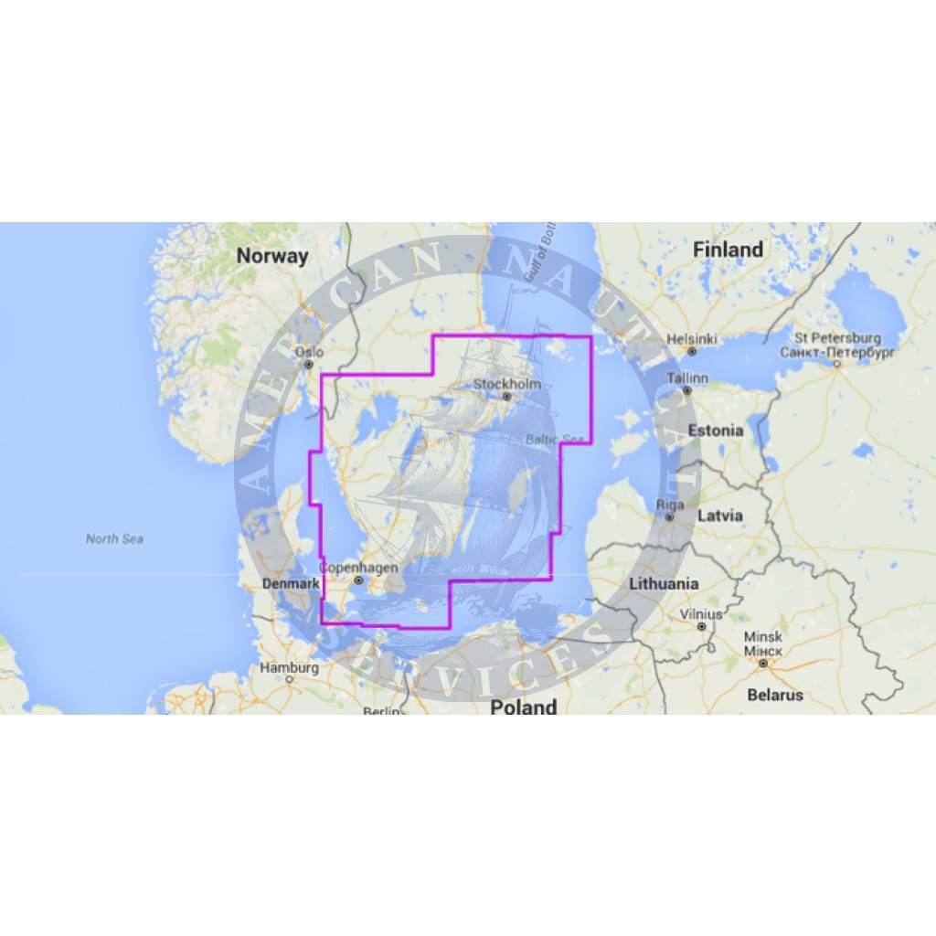 MapMedia Navionics Wide Vector Chart: WVNEN17MAP - Sweden - South and Lakes