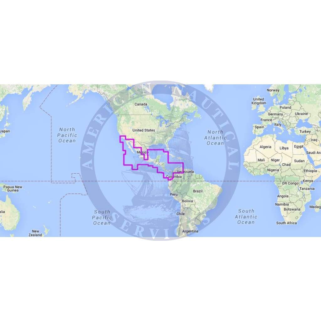 MapMedia Navionics Wide Vector Chart: WVNNA911MAP - Central America