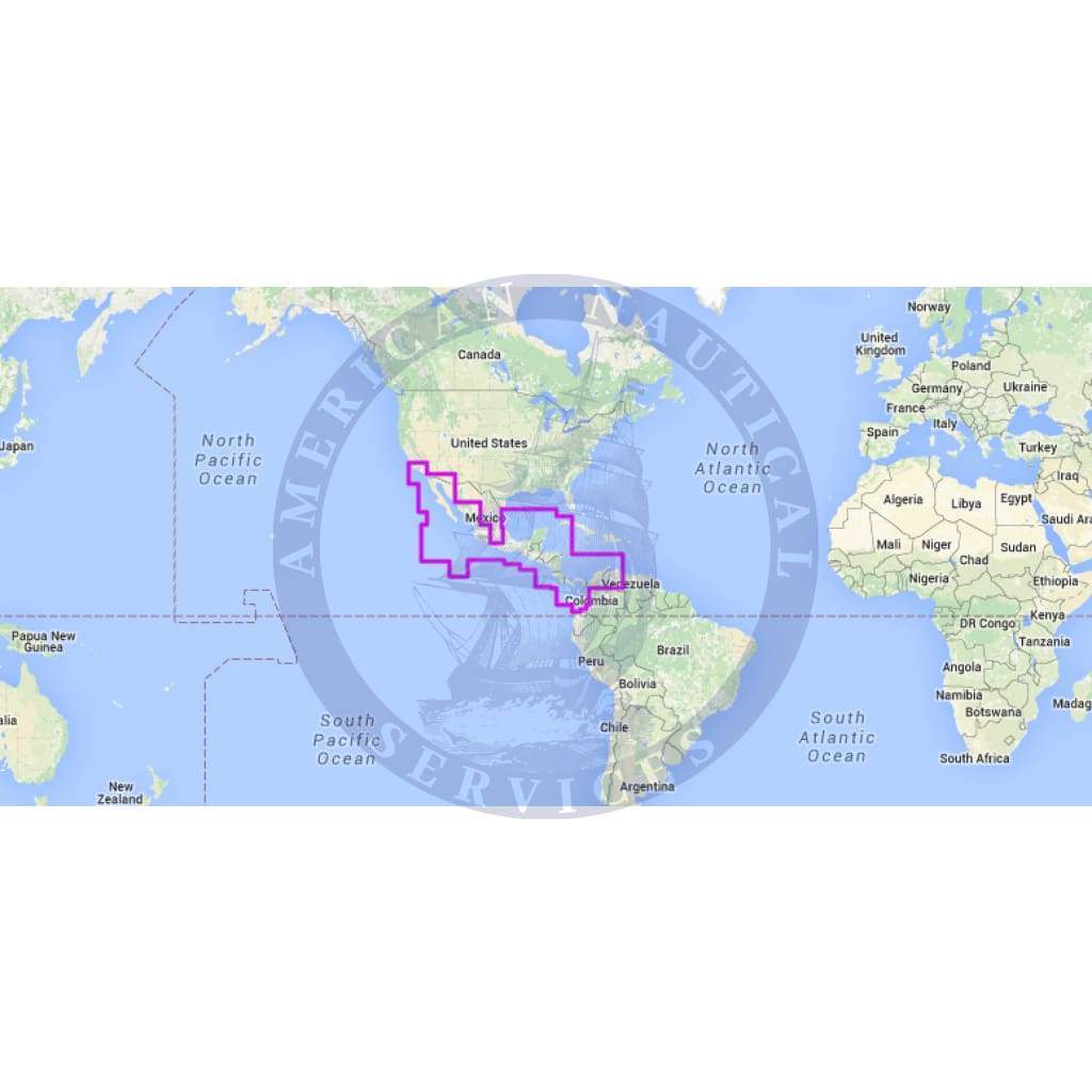 MapMedia Navionics Wide Vector Chart: WVNNA911MAP - Central America (Update)