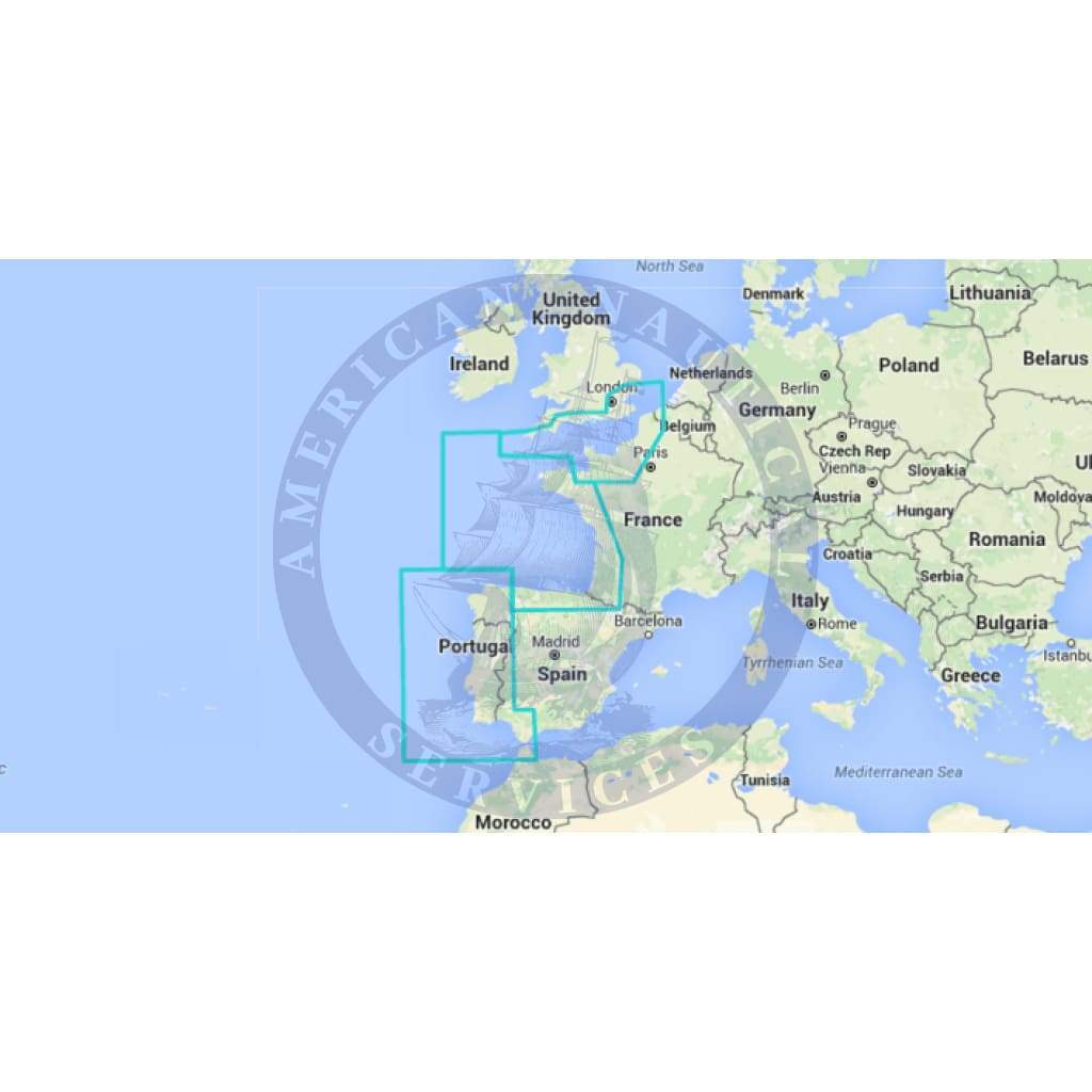 MapMedia Wide Raster Chart: WRMEW30MAP - Channel & Atlantic Coasts