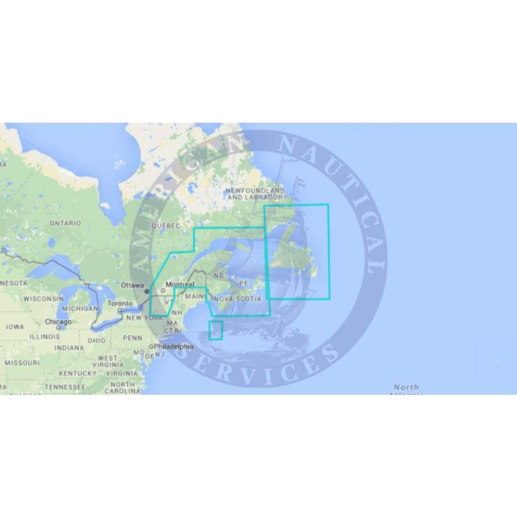 MapMedia Wide Raster Chart: WRMNA902MAP - Canada - East (Update)