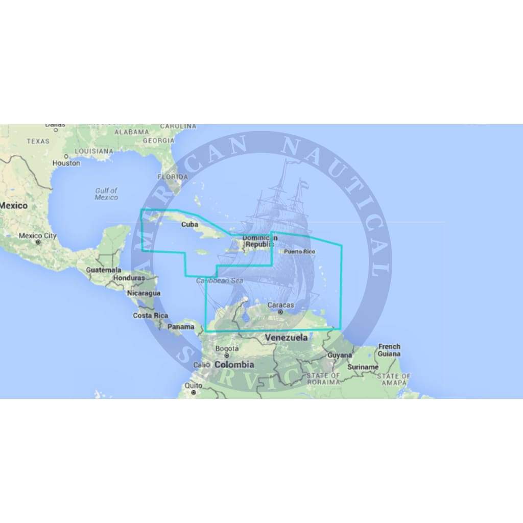 MapMedia Wide Raster Chart: WRMNA908MAP - Caribbean (Update)