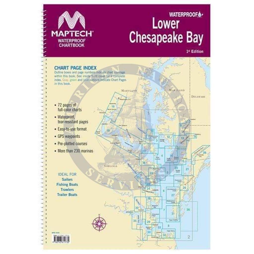 Maptech Waterproof Chartbook: Lower Chesapeake Bay, 1st Edition