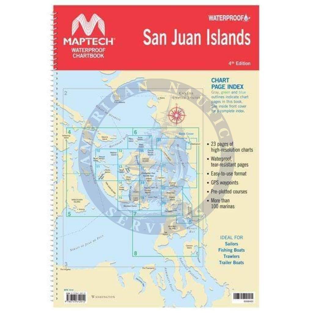 Maptech Waterproof Chartbook: San Juan Islands, 4th Edition