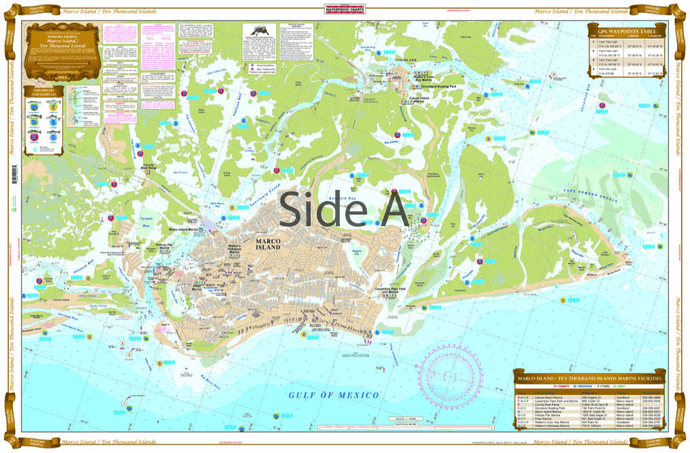 Marco Island and Ten Thousand Islands Inshore Fishing Chart 41F