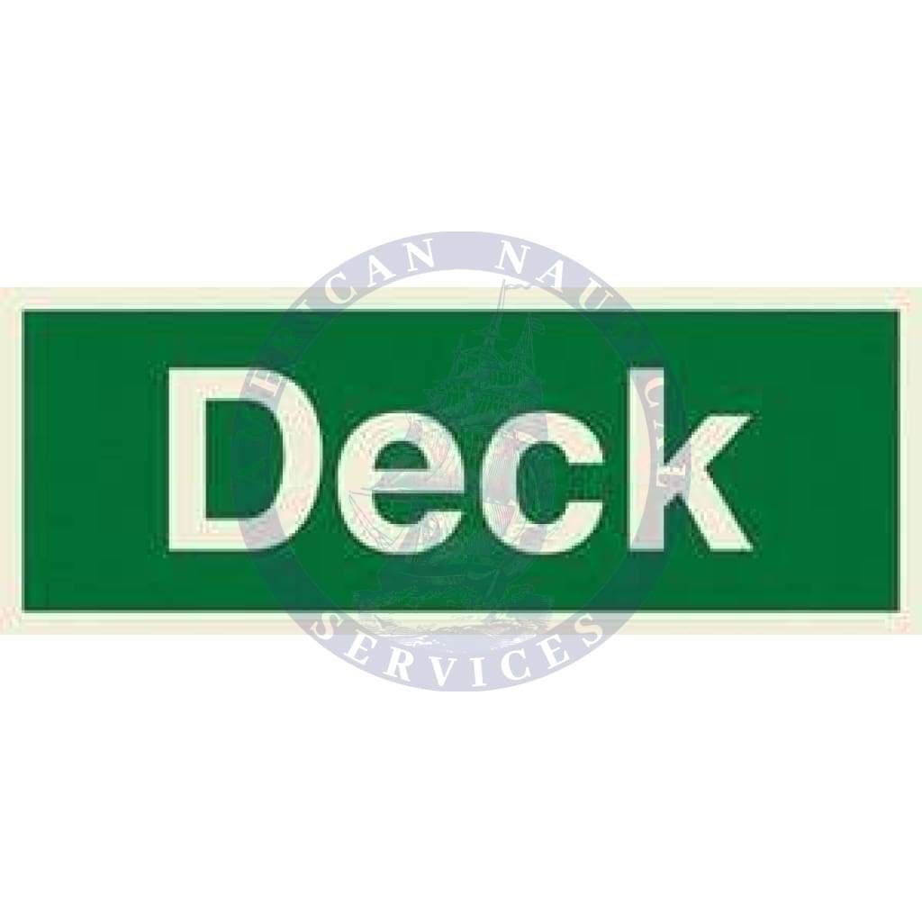 Marine Departmental Sign: Deck - Text Only