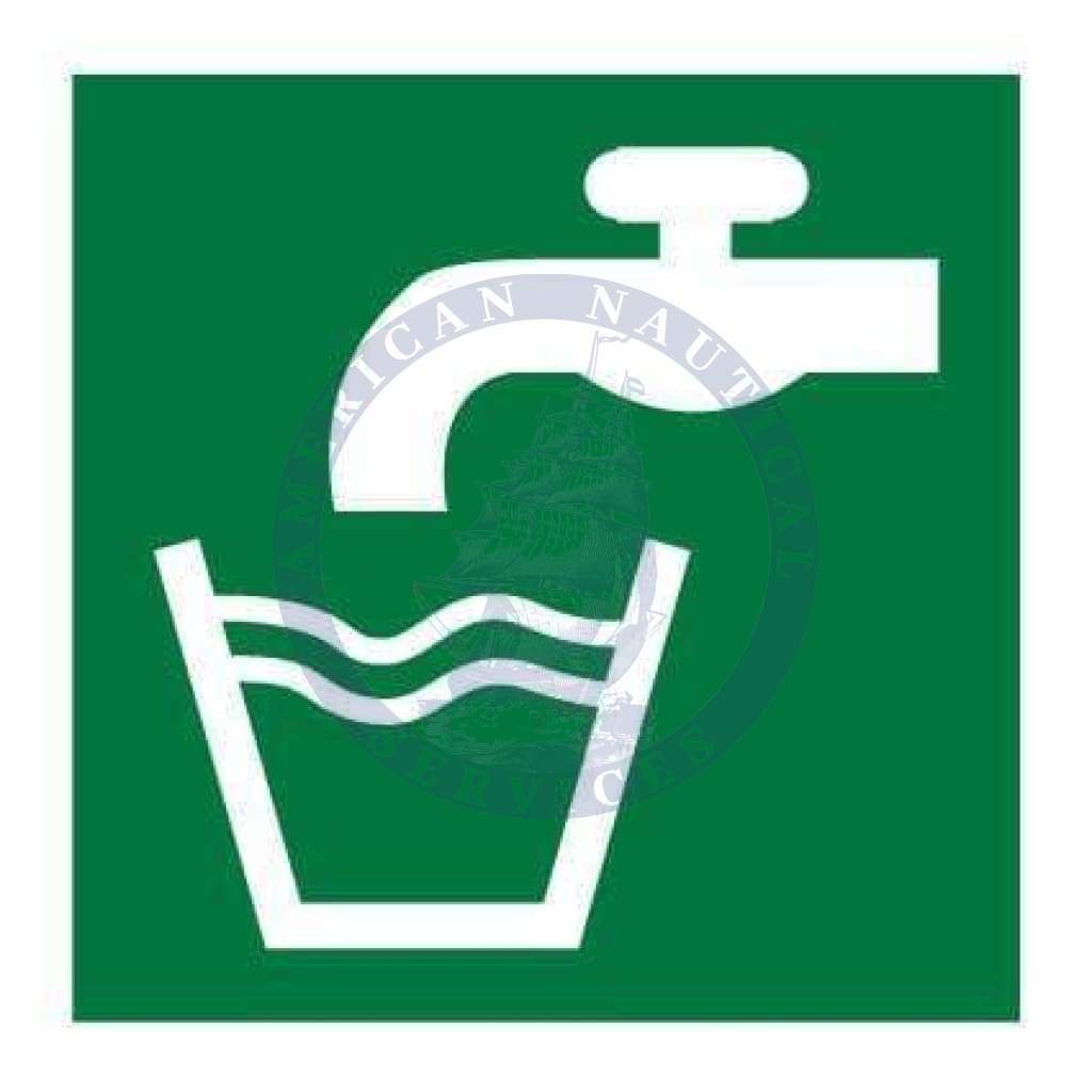 Marine Departmental Sign: Drinking Water Symbol