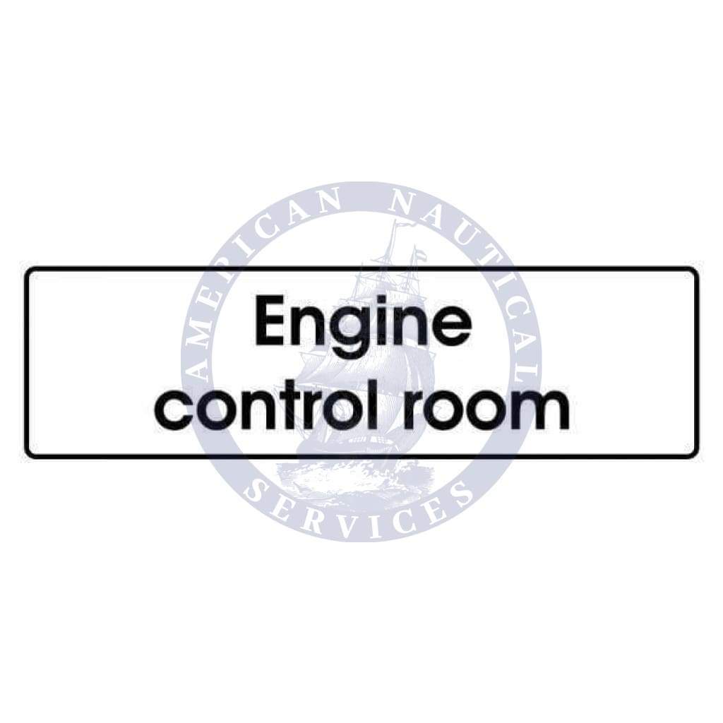 Marine Departmental Sign: Engine Control Room