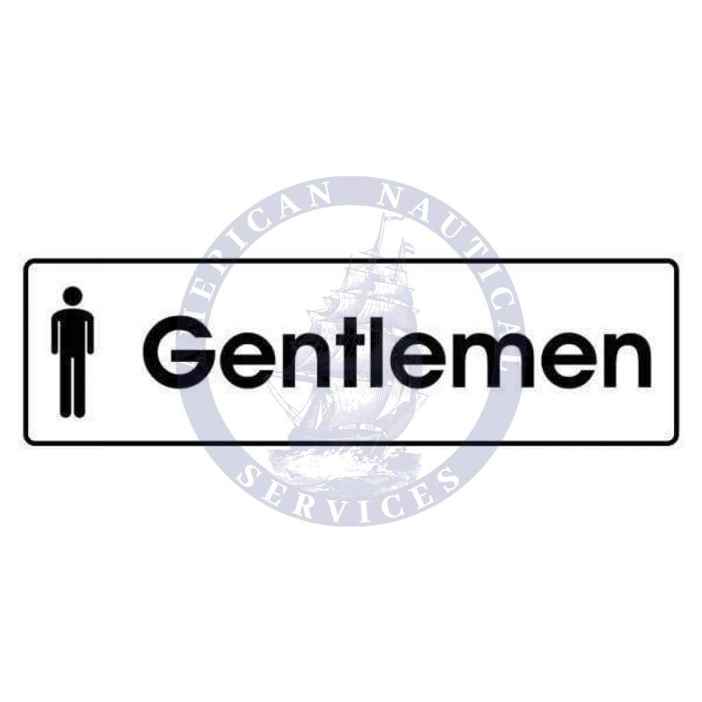 Marine Departmental Sign: Gentlemen With Symbol