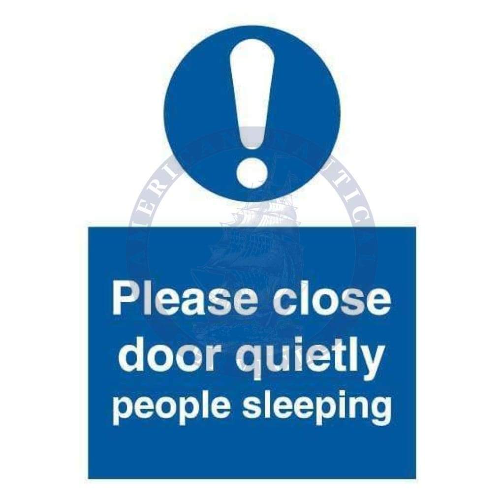 Marine Departmental Sign: Please Close Door Quietly … People Sleeping