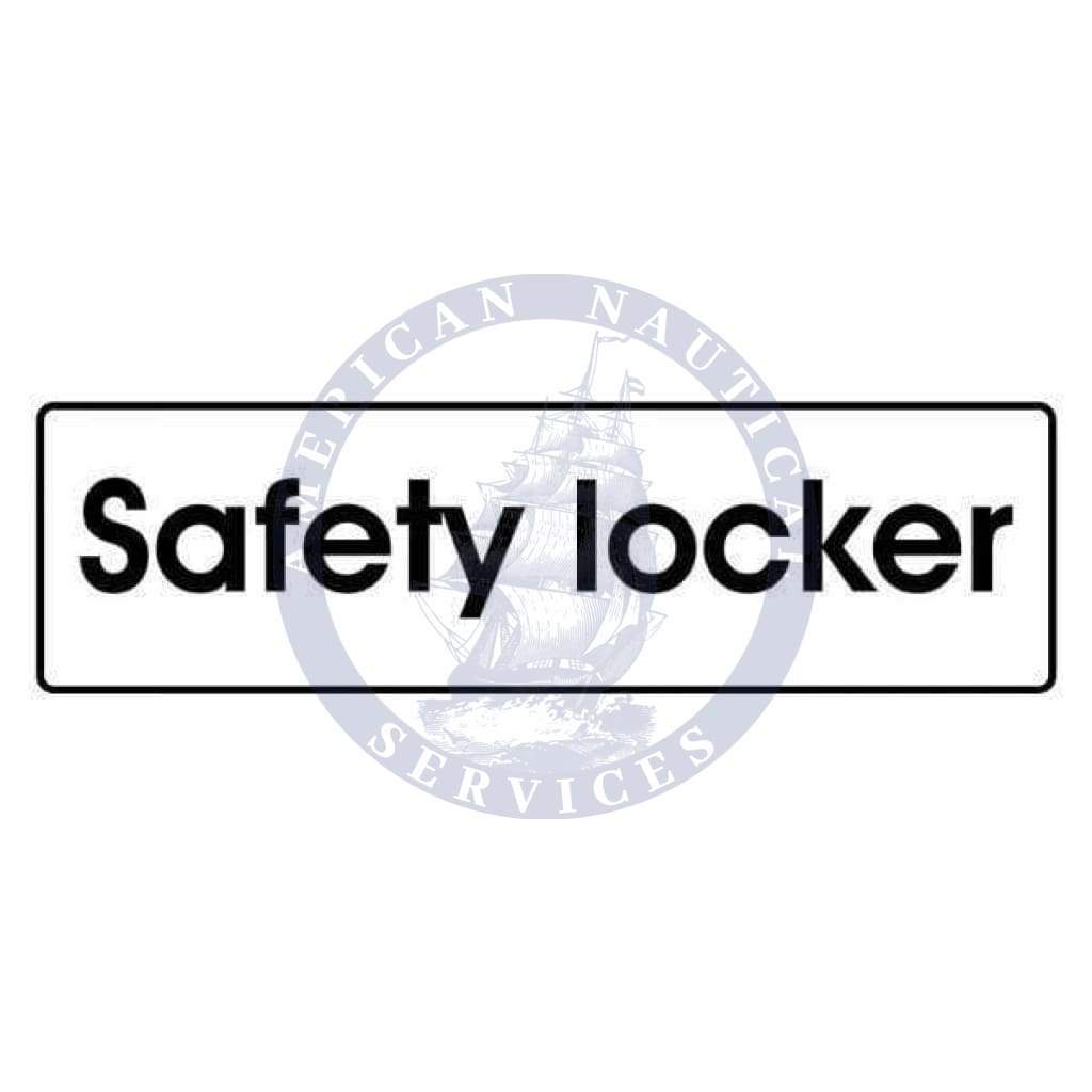 Marine Departmental Sign: Safety Locker