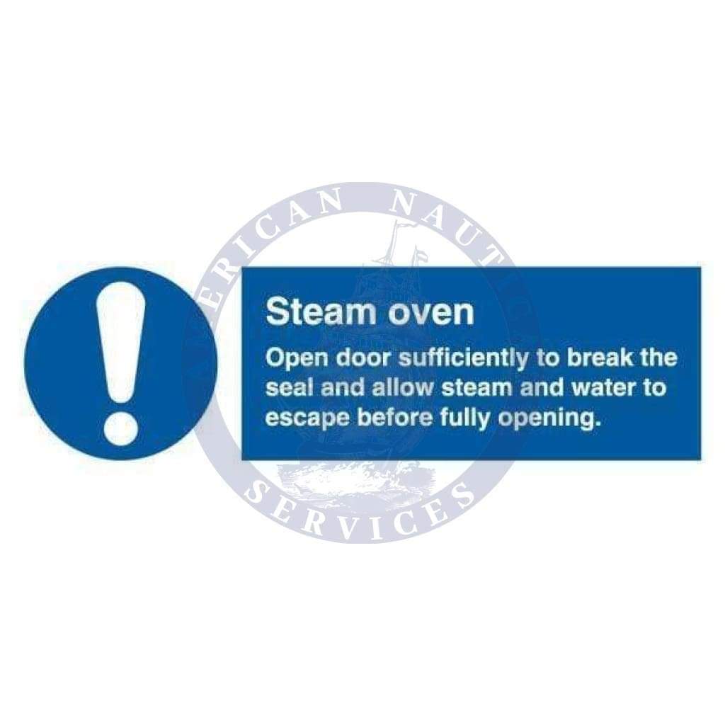Marine Departmental Sign: Steam Oven (Safety Instructions)