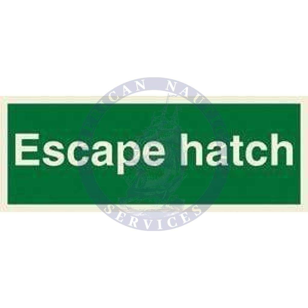 Marine Direction Sign: Escape hatch - Text only